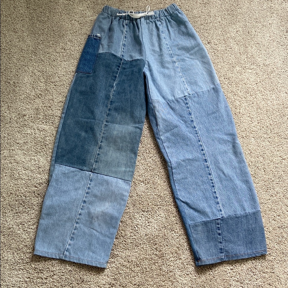 American Recycled Clothing • Drawstring Patchwork Jeans